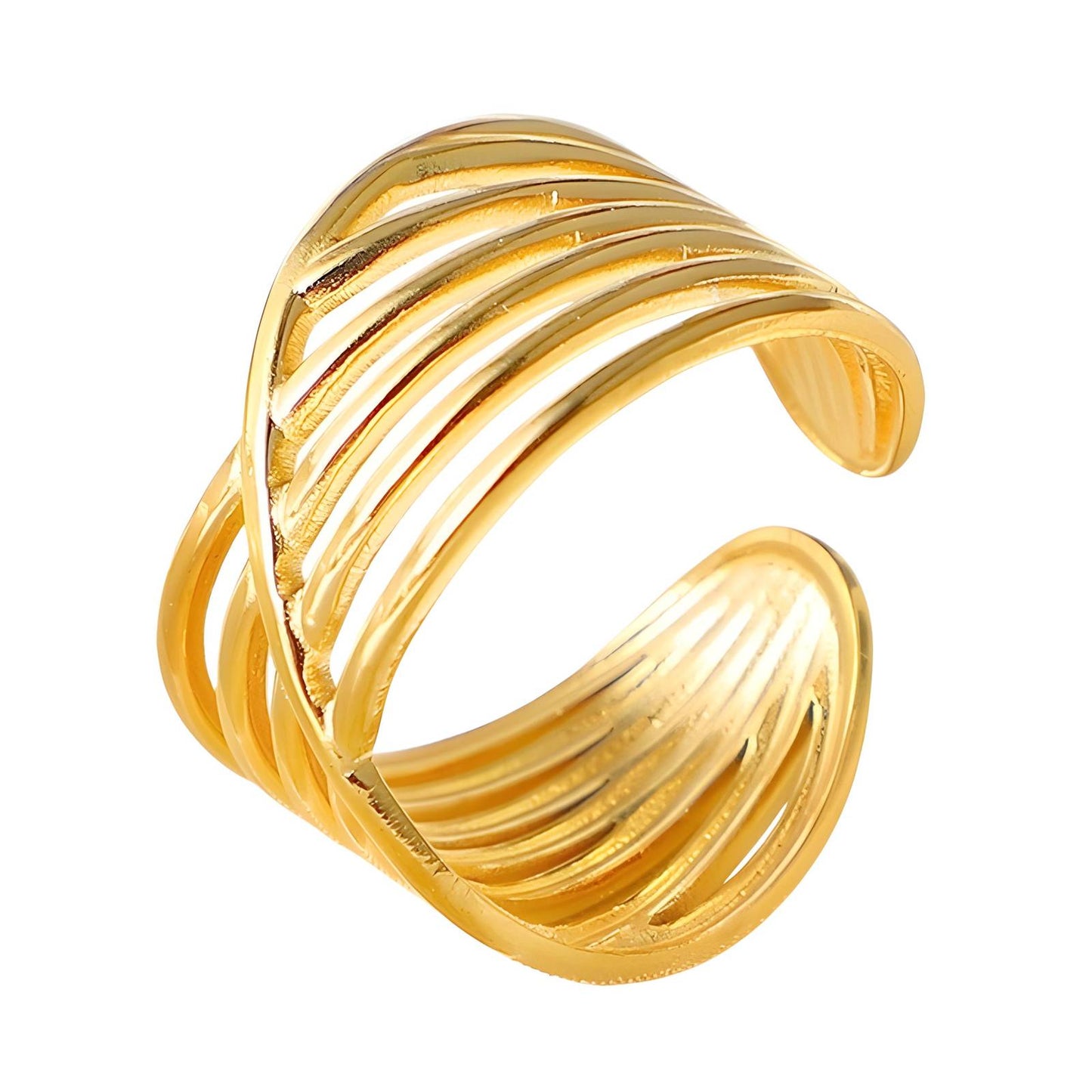 Cali Irregular 18K Gold Plated Finger Ring